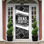 Steve Biko Door Cover with Monochrome Portrait, Ideas Do Not Die Quote - African Pride