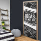 Steve Biko Door Cover with Monochrome Portrait, Ideas Do Not Die Quote - African Pride