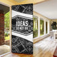 Steve Biko Door Cover with Monochrome Portrait, Ideas Do Not Die Quote - African Pride