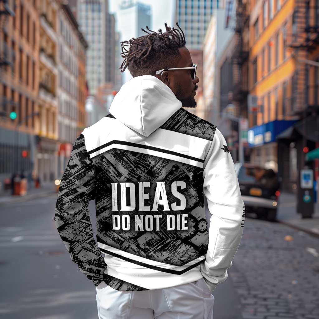 Steve Biko Hoodie with Monochrome Portrait, Ideas Do Not Die Quote - African Pride