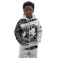 Steve Biko Kid Hoodie with Monochrome Portrait, Ideas Do Not Die Quote - African Pride