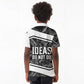 Steve Biko Kid Polo Shirt with Monochrome Portrait, Ideas Do Not Die Quote - African Pride