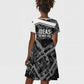 Steve Biko Kid Short Sleeve Dress with Monochrome Portrait, Ideas Do Not Die Quote - African Pride