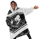 Steve Biko Kid Wearable Blanket Hoodie with Monochrome Portrait, Ideas Do Not Die Quote - African Pride
