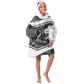 Steve Biko Kid Wearable Blanket Hoodie with Monochrome Portrait, Ideas Do Not Die Quote - African Pride