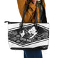 Steve Biko Leather Tote Bag with Monochrome Portrait, Ideas Do Not Die Quote - African Pride