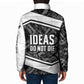Steve Biko Padded Jacket with Monochrome Portrait, Ideas Do Not Die Quote - African Pride