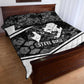 Steve Biko Quilt Bed Set with Monochrome Portrait, Ideas Do Not Die Quote - African Pride