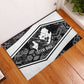 Steve Biko Rubber Doormat with Monochrome Portrait, Ideas Do Not Die Quote - African Pride