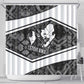Steve Biko Shower Curtain with Monochrome Portrait, Ideas Do Not Die Quote - African Pride