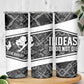 Steve Biko Skinny Tumbler with Monochrome Portrait, Ideas Do Not Die Quote - African Pride