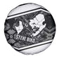 Steve Biko Spare Tire Cover with Monochrome Portrait, Ideas Do Not Die Quote - African Pride