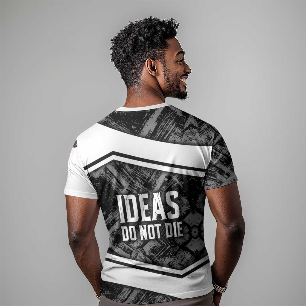Steve Biko T shirt with Monochrome Portrait, Ideas Do Not Die Quote - African Pride