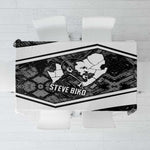 Steve Biko Tablecloth with Monochrome Portrait, Ideas Do Not Die Quote - African Pride