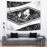 Steve Biko Tapestry with Monochrome Portrait, Ideas Do Not Die Quote - African Pride