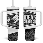 Steve Biko Tumbler With Handle with Monochrome Portrait, Ideas Do Not Die Quote - African Pride
