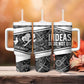 Steve Biko Tumbler With Handle with Monochrome Portrait, Ideas Do Not Die Quote - African Pride