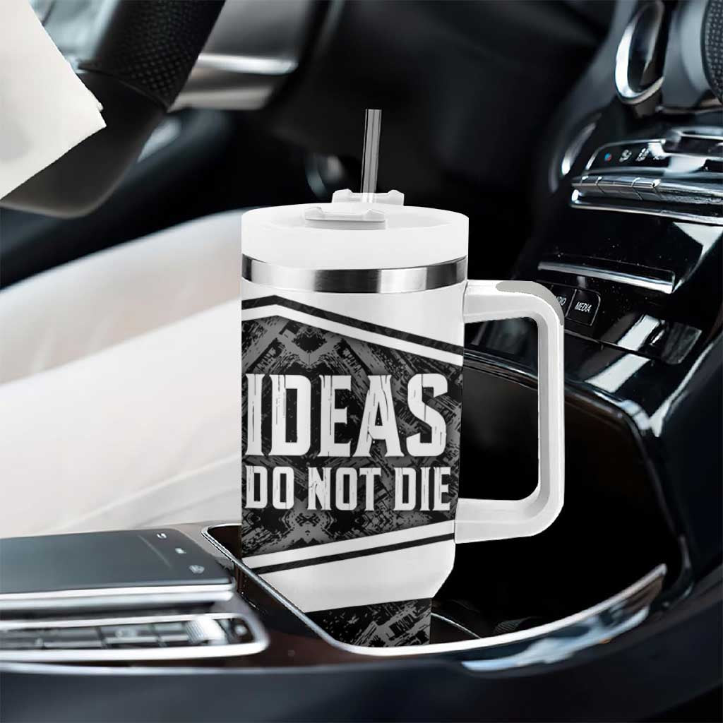 Steve Biko Tumbler With Handle with Monochrome Portrait, Ideas Do Not Die Quote - African Pride