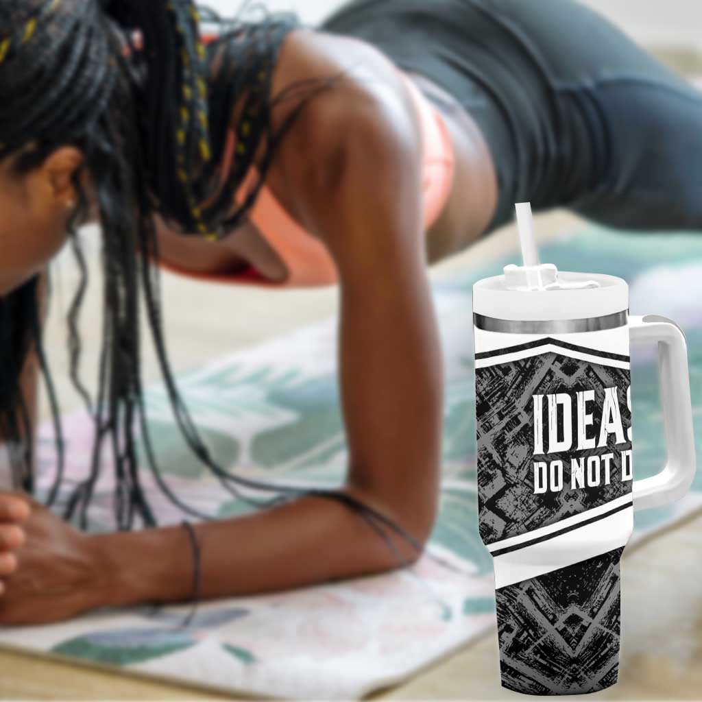 Steve Biko Tumbler With Handle with Monochrome Portrait, Ideas Do Not Die Quote - African Pride