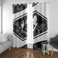 Steve Biko Window Curtain with Monochrome Portrait, Ideas Do Not Die Quote - African Pride