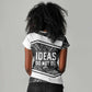 Steve Biko Women V-Neck T-Shirt with Monochrome Portrait, Ideas Do Not Die Quote - African Pride