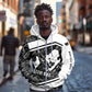 Steve Biko Zip Hoodie with Monochrome Portrait, Ideas Do Not Die Quote - African Pride