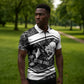 Steve Biko Zipper Polo Shirt with Monochrome Portrait, Ideas Do Not Die Quote - African Pride