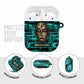 Chinua Achebe AirPods Case with Tribal Mask Design, Things Fall Apart Quote and Teal Abstract - African Pride