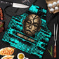 Chinua Achebe Apron with Tribal Mask Design, Things Fall Apart Quote and Teal Abstract - African Pride