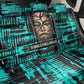 Chinua Achebe Back Car Seat Cover with Tribal Mask Design, Things Fall Apart Quote and Teal Abstract - African Pride