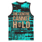 Chinua Achebe Basketball Jersey with Tribal Mask Design, Things Fall Apart Quote and Teal Abstract - African Pride