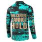 Chinua Achebe Button Sweatshirt with Tribal Mask Design, Things Fall Apart Quote and Teal Abstract