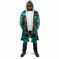 Chinua Achebe Cloak with Tribal Mask Design, Things Fall Apart Quote and Teal Abstract - African Pride