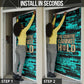 Chinua Achebe Door Cover with Tribal Mask Design, Things Fall Apart Quote and Teal Abstract - African Pride