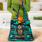 Chinua Achebe Grocery Bag with Tribal Mask Design, Things Fall Apart Quote and Teal Abstract - African Pride