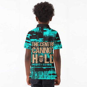 Chinua Achebe Kid Polo Shirt with Tribal Mask Design, Things Fall Apart Quote and Teal Abstract - African Pride