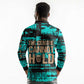 Chinua Achebe Long Sleeve Polo Shirt with Tribal Mask Design, Things Fall Apart Quote and Teal Abstract - African Pride