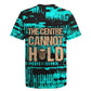 Chinua Achebe Rugby Jersey with Tribal Mask Design, Things Fall Apart Quote and Teal Abstract - African Pride