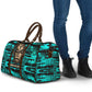 Chinua Achebe Travel Bag with Tribal Mask Design, Things Fall Apart Quote and Teal Abstract - African Pride