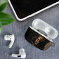 Chinua Achebe AirPods Case with Sepia Portrait, Lion Historians Quote and Vintage African Map - African Pride