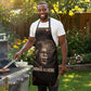 Chinua Achebe Apron with Sepia Portrait, Lion Historians Quote and Vintage African Map - African Pride