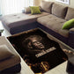 Chinua Achebe Area Rug with Sepia Portrait, Lion Historians Quote and Vintage African Map - African Pride