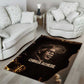 Chinua Achebe Area Rug with Sepia Portrait, Lion Historians Quote and Vintage African Map - African Pride