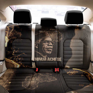 Chinua Achebe Back Car Seat Cover with Sepia Portrait, Lion Historians Quote and Vintage African Map - African Pride
