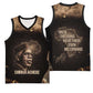 Chinua Achebe Basketball Jersey with Sepia Portrait, Lion Historians Quote and Vintage African Map - African Pride