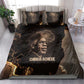 Chinua Achebe Bedding Set with Sepia Portrait, Lion Historians Quote and Vintage African Map - African Pride