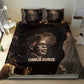 Chinua Achebe Bedding Set with Sepia Portrait, Lion Historians Quote and Vintage African Map - African Pride