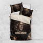 Chinua Achebe Bedding Set with Sepia Portrait, Lion Historians Quote and Vintage African Map - African Pride