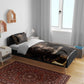 Chinua Achebe Bedding Set with Sepia Portrait, Lion Historians Quote and Vintage African Map - African Pride