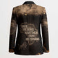 Chinua Achebe Blazer with Sepia Portrait, Lion Historians Quote and Vintage African Map - African Pride
